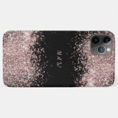 Monogram roze glans Case-Mate iPhone case (Achterkant (horizontaal))