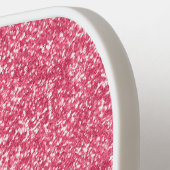 Monogram Roze Glitter Grijs Glans Trendy Glam Pickleball Paddle (Links Detail)