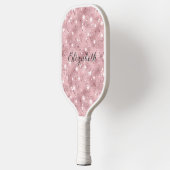 Monogram roze glitter Sparkle Trendy Glam Bling Pickleball Paddle (Links)