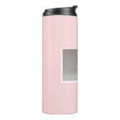 Monogram Roze Glitter Thermobecher Thermosbeker (Gedraaid links)