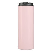 Monogram Roze Glitter Thermobecher Thermosbeker (Achterkant)