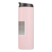 Monogram Roze Glitter Thermobecher Thermosbeker (Geroteerd rechts)