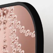 Monogram Roze Goud Blush Roze Glam Bling Pickleball Paddle (Links Detail)