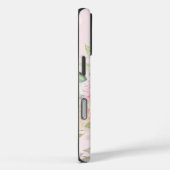 Monogram Roze Goud Blush Roze Waterverf Bloemen Case-Mate iPhone Case (Achterkant / Rechts)