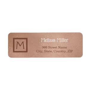Monogram Roze Goud Nep Metaal Meisjesachtig Retour Etiket