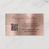 Monogram Roze Goud QR Visitekaartje (Achterkant)