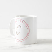 Monogram roze/goudMok Koffiemok (Voorkant links)