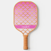 Monogram roze goudvormig patroon Glitter Sparkle Pickleball Paddle (Voorkant)