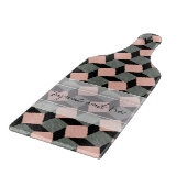 Monogram roze grijze geometrische ijkplanken snijplank (Hoek)