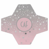 Monogram roze grijze sterren Ombre Trendy Chic Voetbal (Enkel)