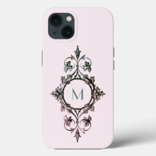 Monogram Roze Groene Bloei Chic Sierlijk Meisjesac Case-Mate iPhone Case