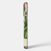 Monogram Roze & Groene Tulpen Bladmuziek Case-Mate iPhone Case (Achterkant / Links)