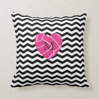 Monogram Roze Heart Volleyball Pillow Kussen