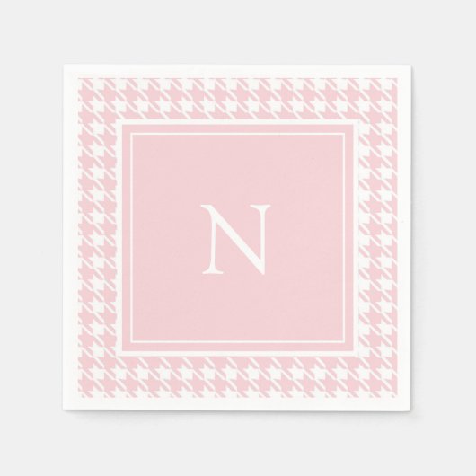 Monogram Roze Hondentandruit Servet (Voorkant)