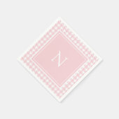 Monogram Roze Hondentandruit Servet (Hoek)