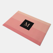 Monogram Roze Horizontale Streep Vrouwelijk Mergel Deurmat (Schuin)