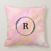 *~* Monogram roze Iridescent Abrstract Marmer