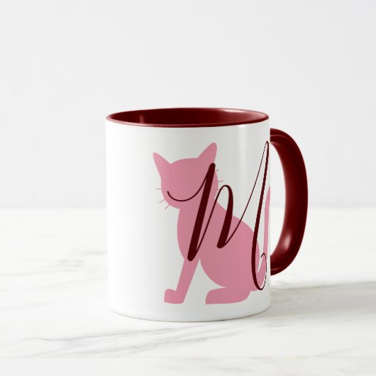 Monogram  Roze Kat Mok (Voorkant rechts)