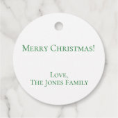 Monogram Roze Kerstkrans Gift Label (Achterkant)