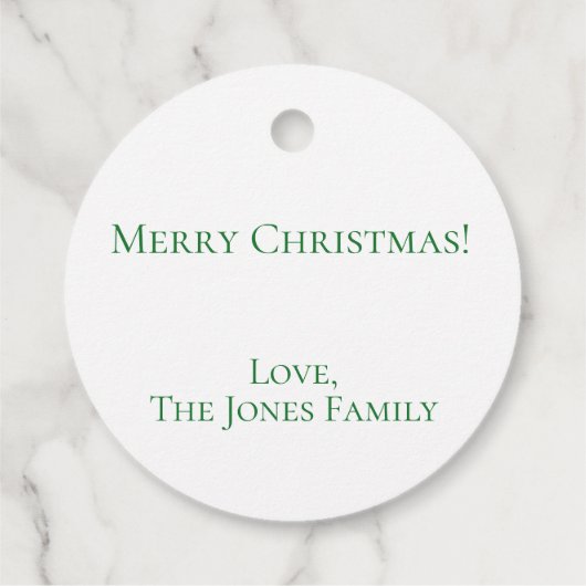 Monogram Roze Kerstkrans Gift Label (Achterkant)