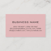 Monogram roze kleur achtergrond Baby Visitekaartje (Achterkant)