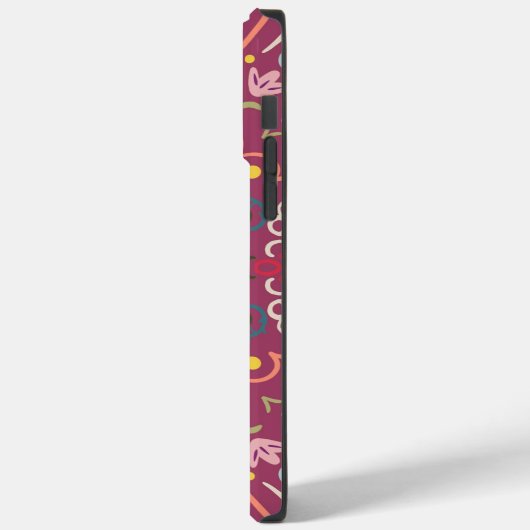 Monogram Roze & Kleurrijk Case-Mate iPhone Case (Achterkant / Links)