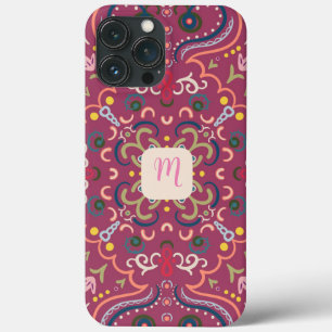 Monogram Roze & Kleurrijk  Case-Mate iPhone Case