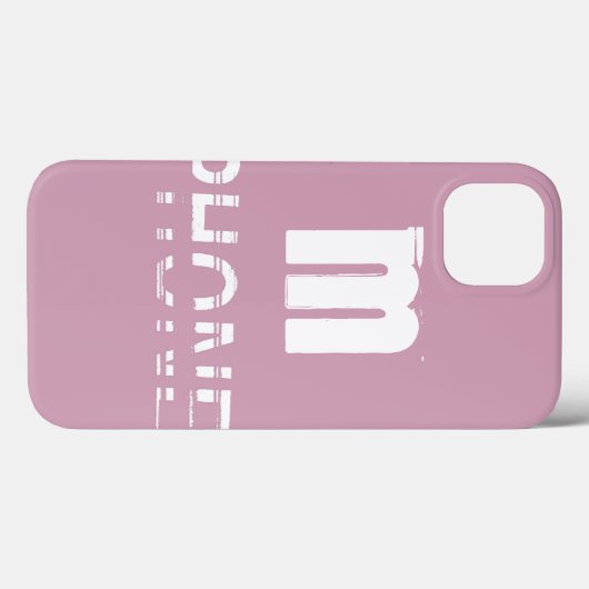 Monogram Roze Koel Modern Case-Mate iPhone Case (Achterkant (horizontaal))