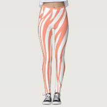 Monogram roze koraal gestreept Zebra Pattern Trend