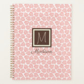 Monogram Roze Leaf Planner (Voorkant)