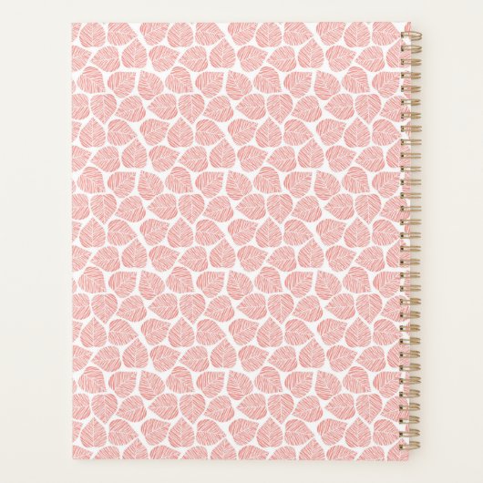 Monogram Roze Leaf Planner (Achterkant)