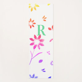 Monogram Roze Lila Geel Blauwgroen Florenz Waterve Yogamat