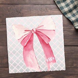 Monogram Roze Lint Coquette Servet