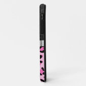 Monogram, roze luipaard, iPhone 5 Hoesje (Achterkant/links)