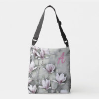 Monogram Roze magnolia tak die grijs zwart tekent
