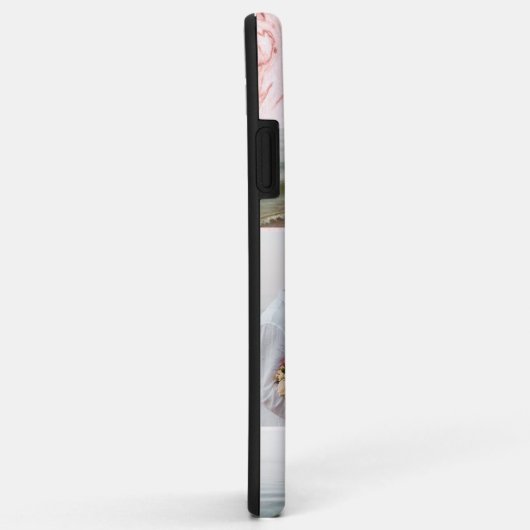 Monogram Roze Marmer 5 Fotocollage Case-Mate iPhone Case (Achterkant/rechts)