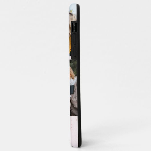 Monogram Roze Marmer 5 Fotocollage Case-Mate iPhone Case (Achterkant/links)