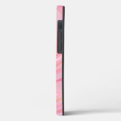 Monogram Roze Marmer Werveling & Gouden Glitter Pa Case-Mate iPhone Case (Achterkant / Links)