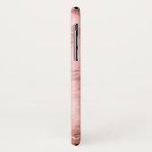 Monogram Roze Marmeren Achtergrond Case-Mate iPhone Case (Achterkant/links)