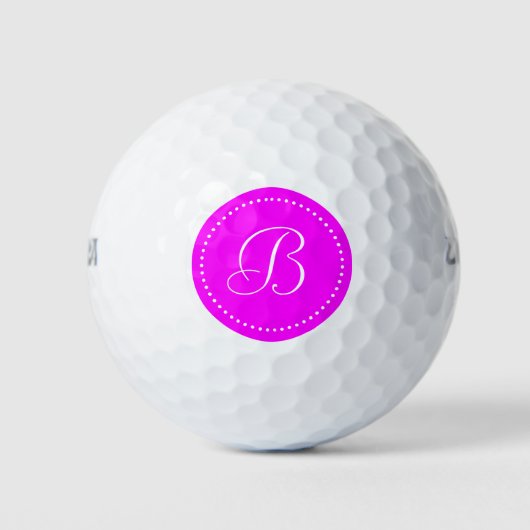 Monogram Roze met Stippen Golfballen (Voorkant)