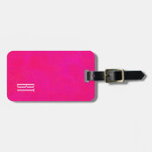 Monogram  Roze Modern Abstract Bagagelabel (Voorkant horizontaal)