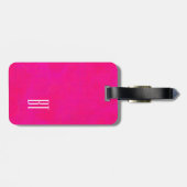 Monogram  Roze Modern Abstract Bagagelabel (Achterkant horizontaal)