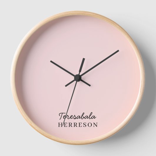 Monogram Roze Modern Minimalistisch Vrouwelijk (Voorkant)