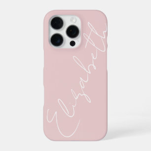 Monogram Roze Modern Minimalistisch Vrouwelijk iPhone 16 Pro Hoesje