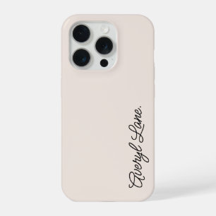 Monogram Roze Modern Vrouwelijk Minimalistisch iPhone 15 Pro Case