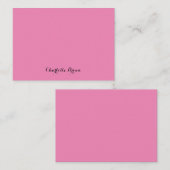 Monogram Roze Moderne Minimalistische Vrouwelijke Notitiekaartje (Voorkant / Achterkant)