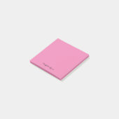 Monogram Roze Moderne Minimalistische Vrouwelijke Post-it® Notes (Schuin)