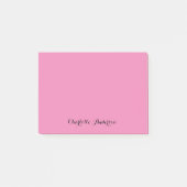 Monogram Roze Moderne Minimalistische Vrouwelijke Post-it® Notes (Voorkant)
