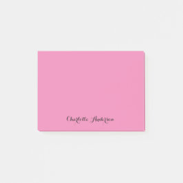 Monogram Roze Moderne Minimalistische Vrouwelijke Post-it® Notes