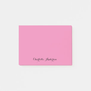 Monogram Roze Moderne Minimalistische Vrouwelijke Post-it® Notes